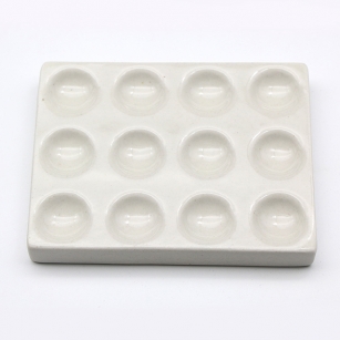 Paleta porcelanowa do barwników 12 otworów