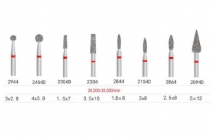 Frezy z nasypem diamentowym Fine - nasyp drobny