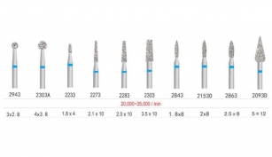Frezy z nasypem diamentowym Medium - nasyp średni