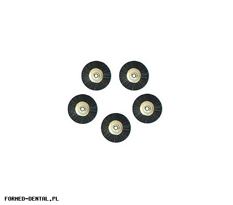 Szczoteczka czarna okrągła - twarda , bez mandryli