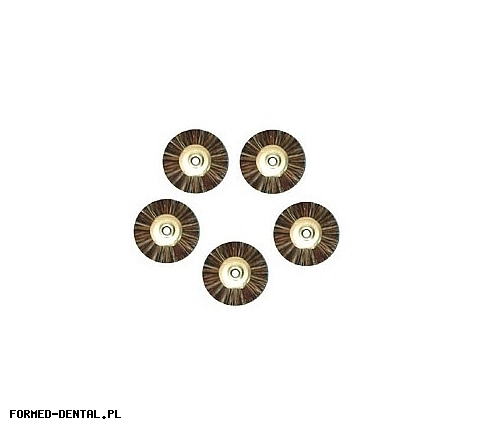 Szczoteczka brązowa okrągła - średnio miękka, bez mandryli  